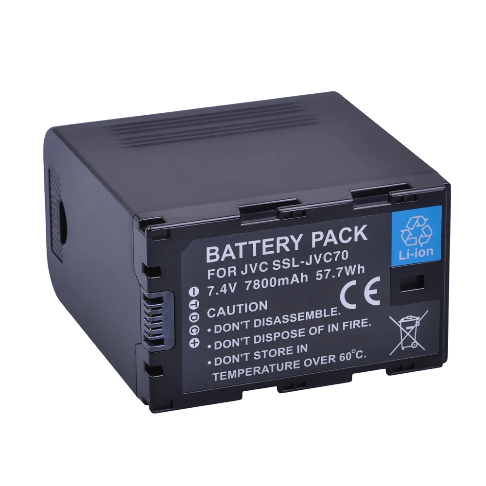 2Pcs 7800mAh SSL-JVC70 JVC70 Camcorder Battery with USB Output for JVC SSL SSL-JVC50 GY-HMQ10 GY-HM200 GY-LS300 Batteries | Электроника