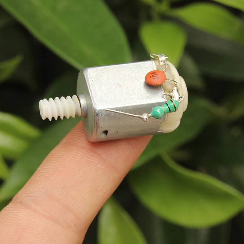 130 двигатель постоянного тока + конденсатор Червячная Шестерня DC3-6V diy игрушечные