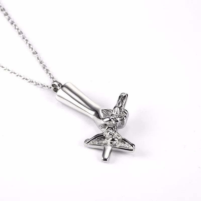 RIR Stainless Steel Hand Hold Cross Jesus Cremation Necklaces Jewelry Religious Christ Men's Ash Pendant Necklace | Украшения и