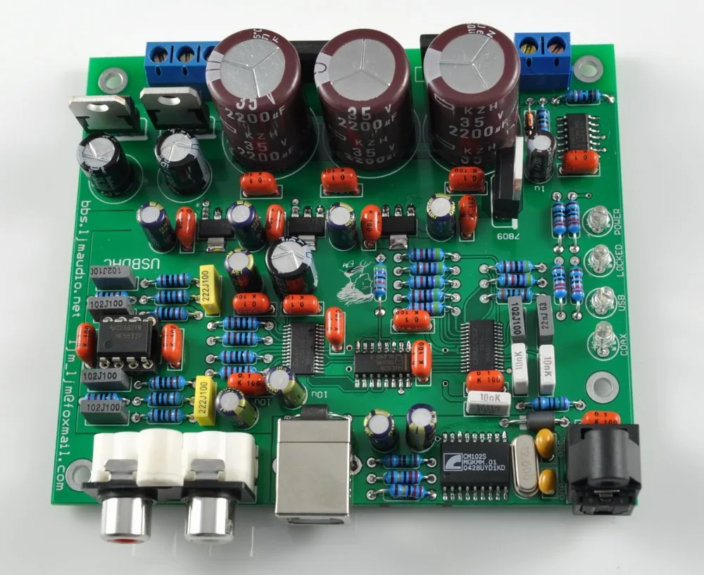CS8416 CS4398 плата DAC с USB оптическим волокном 24/192K декодер AC15V 32 K 192 K/24BIT готовая доска|dac