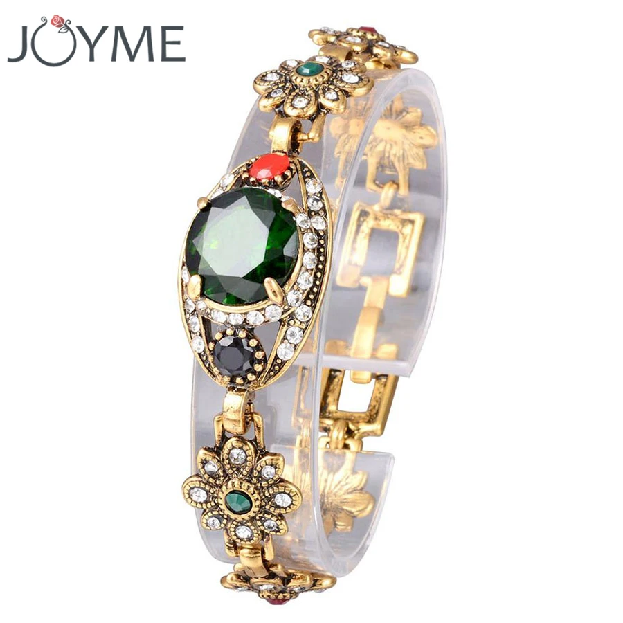 Бренд Joyme Mosaic Зеленый австрийский хрусталь ретро золотой цвет большой камень