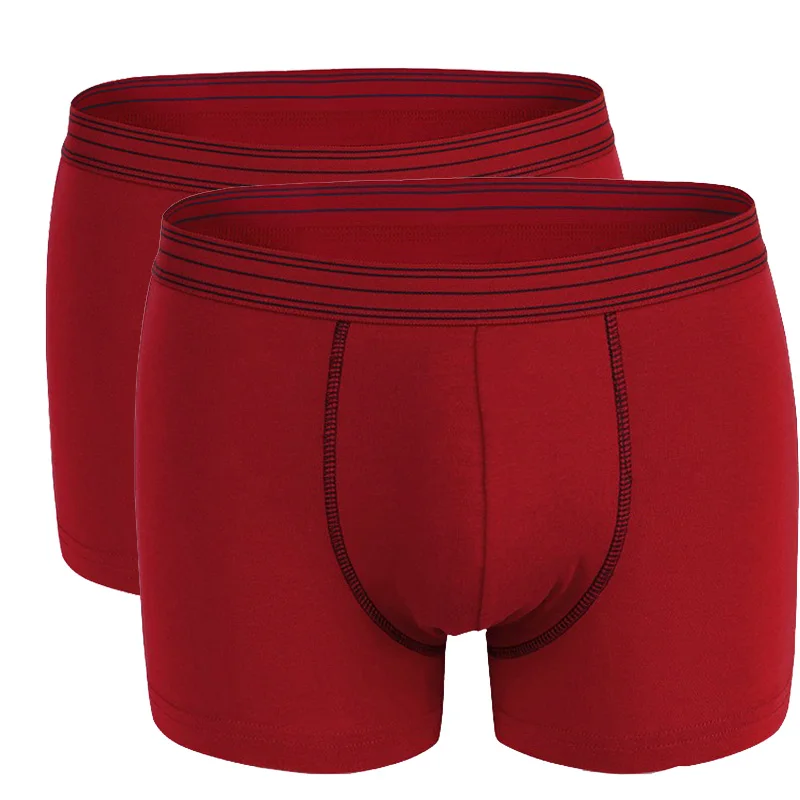 2 шт./лот мужские трусы боксеры нижнее белье комфортные u выпуклые шорты хлопковые