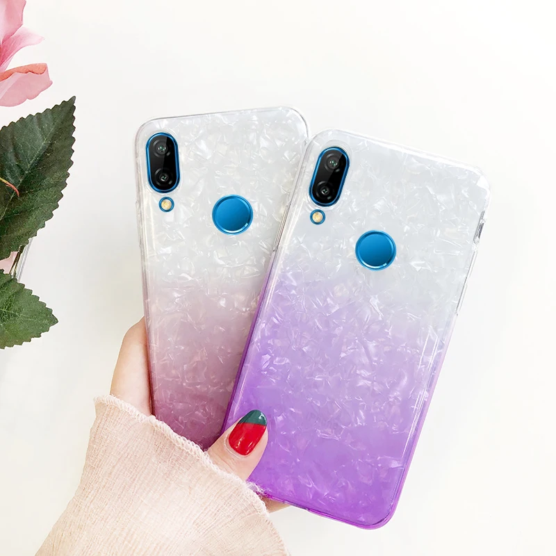 for huawei P20Lite Nova3i Nova3 P20 Pro lite Gradient change Color phone case Lite NOVA 3 3i soft tpu silicone cover shell | Мобильные