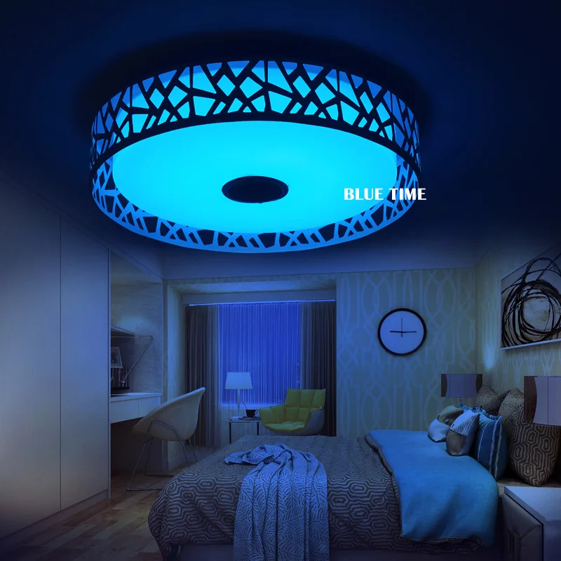 Современный светодиодный светильник люстра с Bluetooth управлением изменением цвета