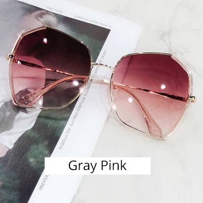 Gray Pink Ralferty роскошные женские Солнцезащитные очки женские нерегулярные Солнцезащитные очки женские градиентные Оттенки для женщин солнцезащитные очки femme M936 - Цвет линз: Gray Pink