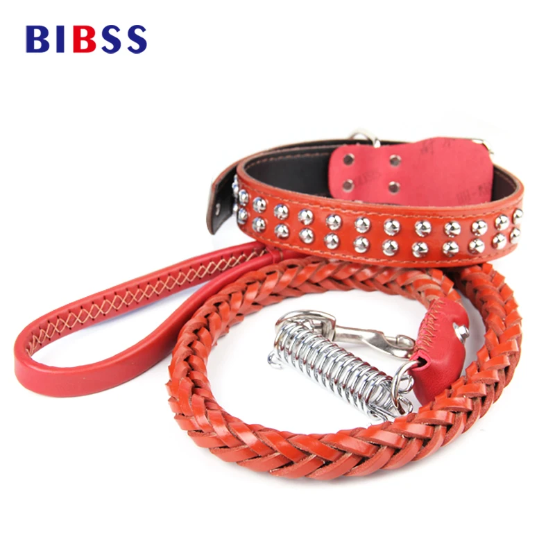 Кожаный тренировочный поводок для собак длинный мягкий Хаски немецкая овчарка