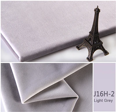 Light Grey ESSIE HOME 140 см мягкая бархатная велюровая ткань, плюш, скатерть, обивка, ткань для штор, нежный пастельный цвет - Цвет: Light Grey
