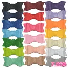 MengNa 120 шт.лот 2,8x1,2 дюйма 20 цветов фетровый бант для новорожденных без зажимов фетровый бант для фотоаксессуаров с плоским основанием