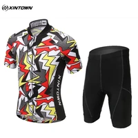 xintown pro team summer breathable ropa ciclismo cycling jersey shorts sets kids sports outdoor mtb childrens short sleeve suit