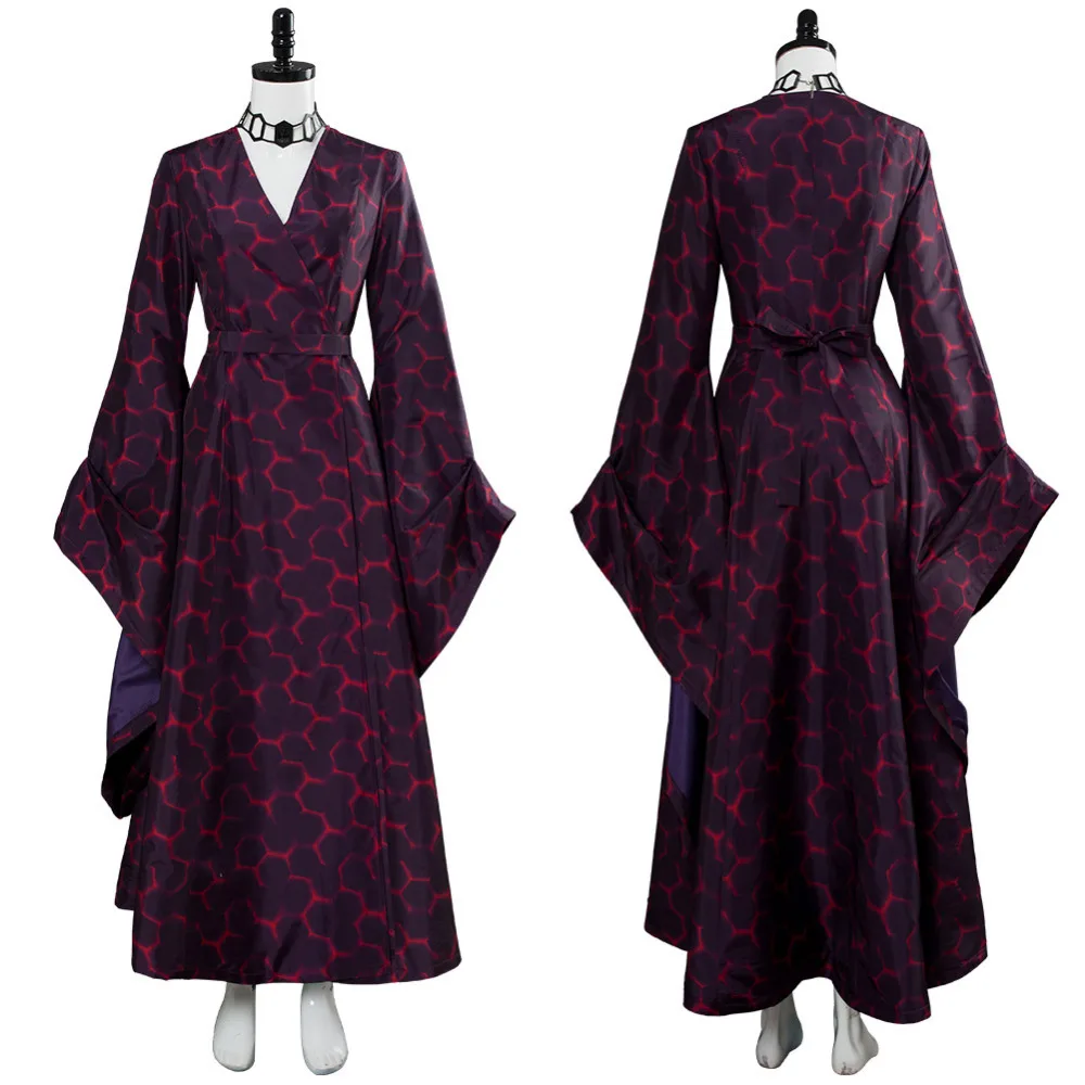 

Melisandre Red Hexagon Dress Dark Gown Cosplay Costume Halloween Party Cosplay Costumes
