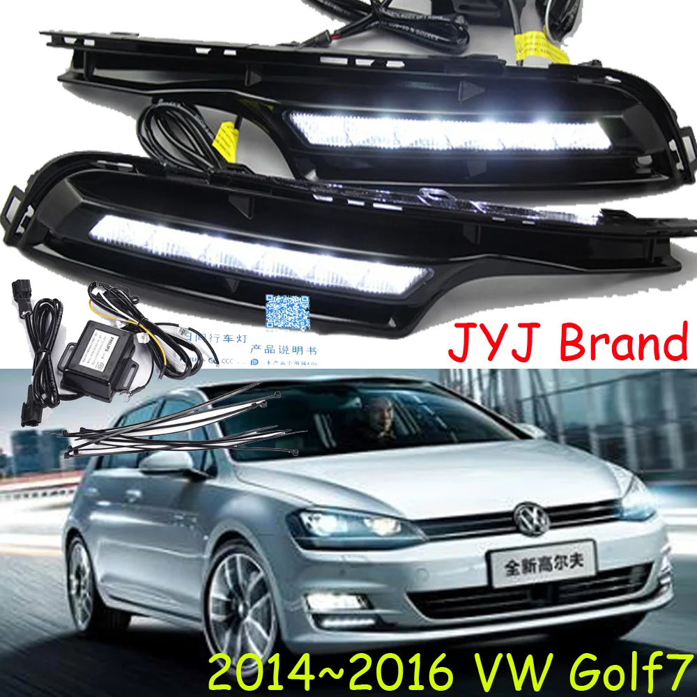 

one set car bumper headlight for Golf7 daytime light 2014~2016y LED Wire of hanress Headlamp for Golf7 fog lamp