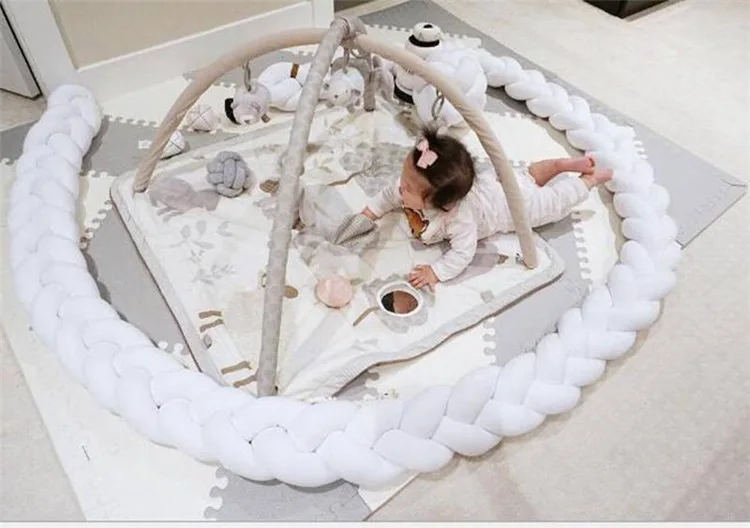 1 M/2 M/3M/4M Детские бамперы для кроватки, хлопковая круглая подушка для кроватки, многоцветная Подушка для новорожденных