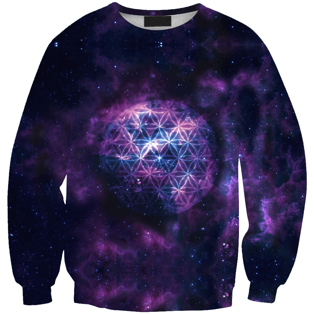 Модная мужская толстовка с 3D принтом звездного неба простая повседневная белая