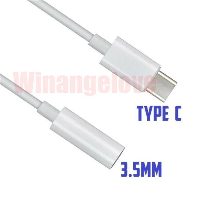 Online Typ C Zu 3,5mm Adapter USB Kabel Kopfhörer Kopfhörer Jack AUX Typ-C Konverter Kabel Für Letv Le Max 1000 Stücke