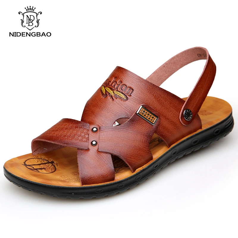 New Summer Sandals Men Outdoor Casual Men Shoes Non-Slip Breathable Beach Sandals Two Ways Wearing Sandalias Hombre Shoe