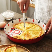 european 10 inch underglaze color round pizza tray plate silver bake pan pizza tools kitchen baking tools bakeware cookware