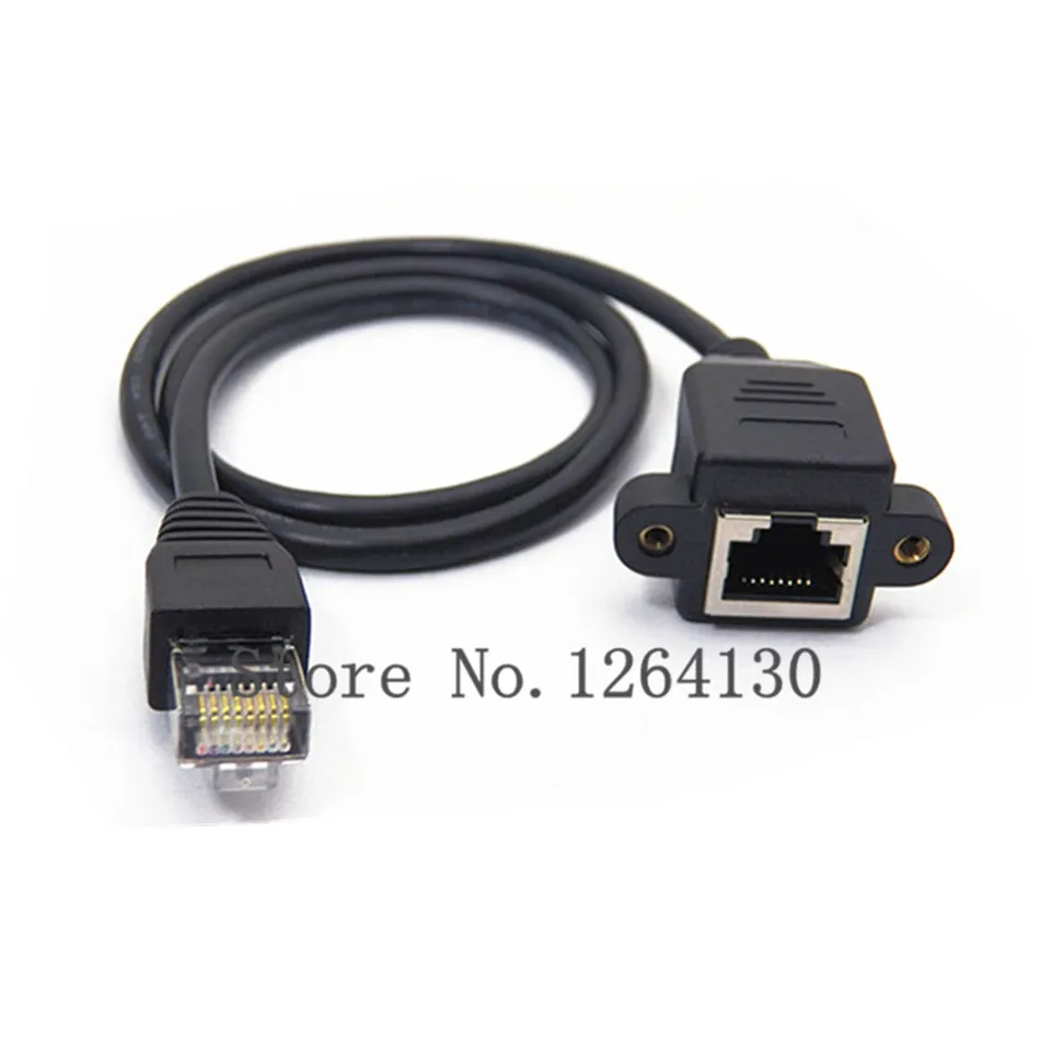 0 3 MScrew Панель Крепление RJ45 Cat5 папа к женскому LAN Сетевой удлинитель Кабель с
