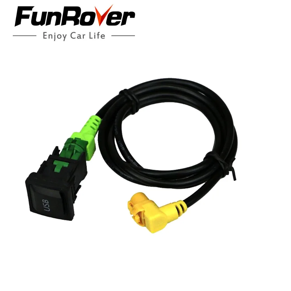 Автомобиль USB Адаптер Кабель и Переключатель для Volkswagen RNS315 RCD510 RCD300 + VW Jetta MK6 Поло