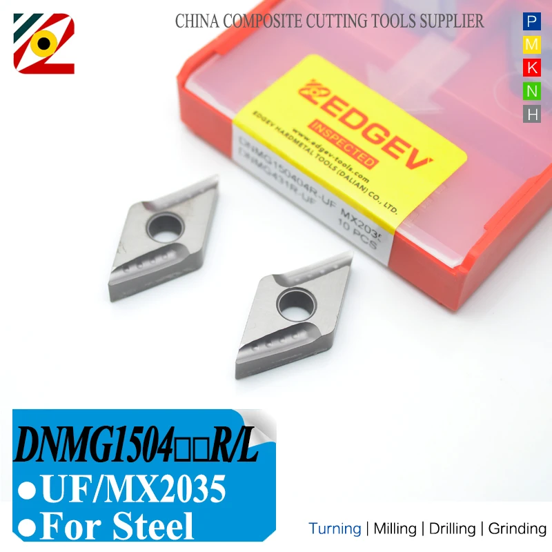 EDGEV 10 шт. Cermet Insert DNMG150404 DNMG150408 R/L токарный станок с ЧПУ резец Индексируемые