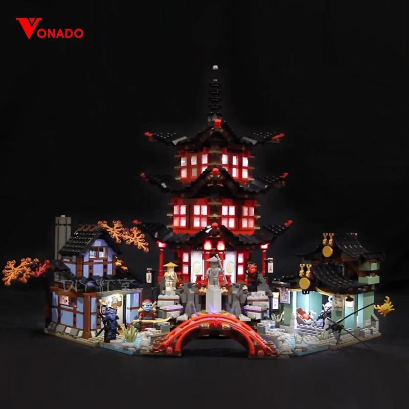Светодиодная лампа для Lego 06022 ниндзя храмов Airjitzu Kai Cole строительные блоки
