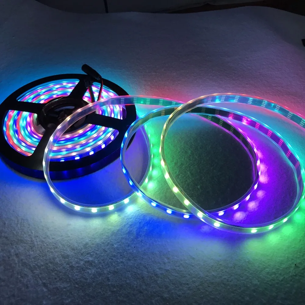 WS2815 DC12V прибор приемно-полноцветный RGB 5050 светодиодный полосы; 5 м/катушка; 30 светодиодный s/60 Светодиодный s/m/74 светодиодный s/m; белая/черная печатная плата; IP33/IP66 Номинальное