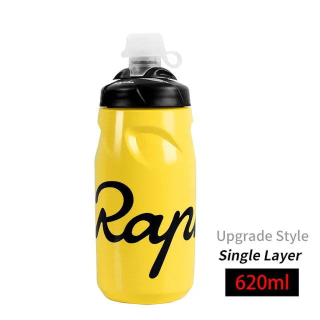 Rapha, 620 мл, велосипедная бутылка для воды, герметичная, PP, Спортивная, для питья, для велоспорта, чайник с замочком, двухслойная чашка, MTB, бутылка для шоссейного велосипеда - Цвет: Yellow-620ML