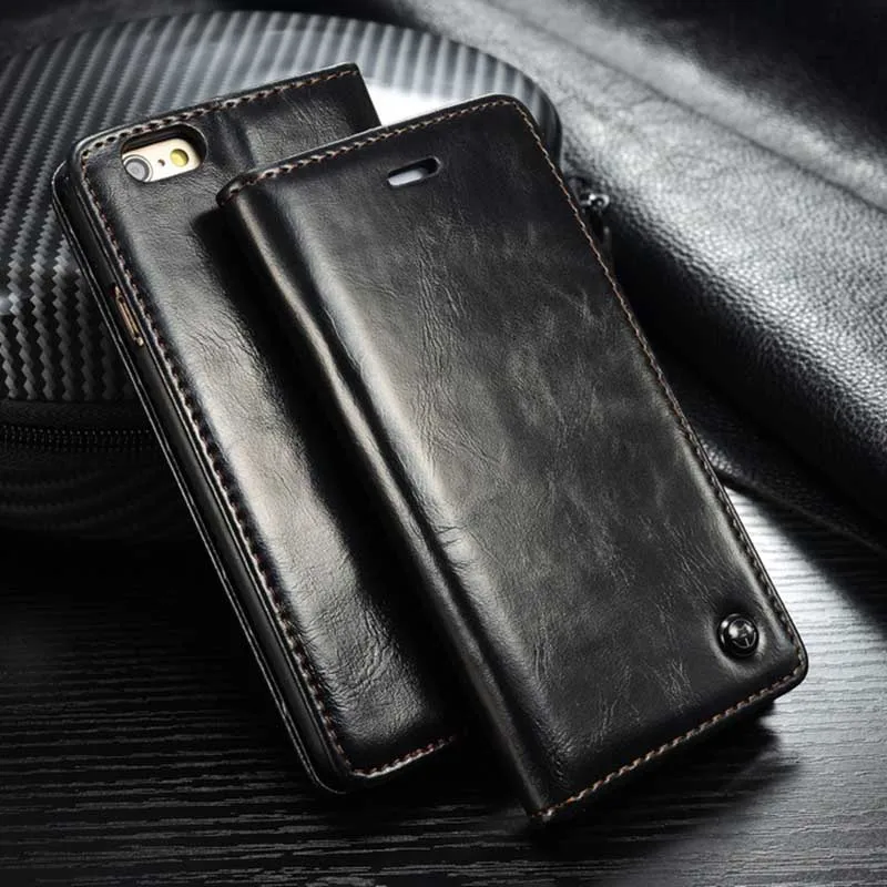 Оригинальный caseme для iphone 6S 5.5 дюйма плюс кожаный бумажник случаях Магнитная