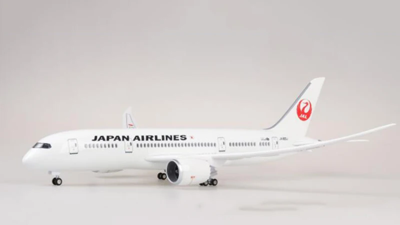 1/130 масштаб 47 см самолет Boeing B787 Dreamliner самолет Япония авиакомпания модель с светильник и колеса литой под давлением пластмассовый полимерный самолет - Цвет: without light