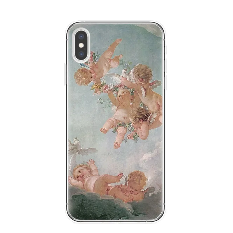 T5615 Ренессанс ангелы Новинка чехол для телефона Fundas для iPhone 11 Pro XS Max X XR 8 7 6 6S Plus 5S SE Чехол Мягкий силиконовый чехол s Coque - Цвет: T5615