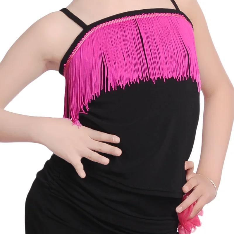 Неравное сексуальное платье для латинских танцев девочек детское платье-Самба