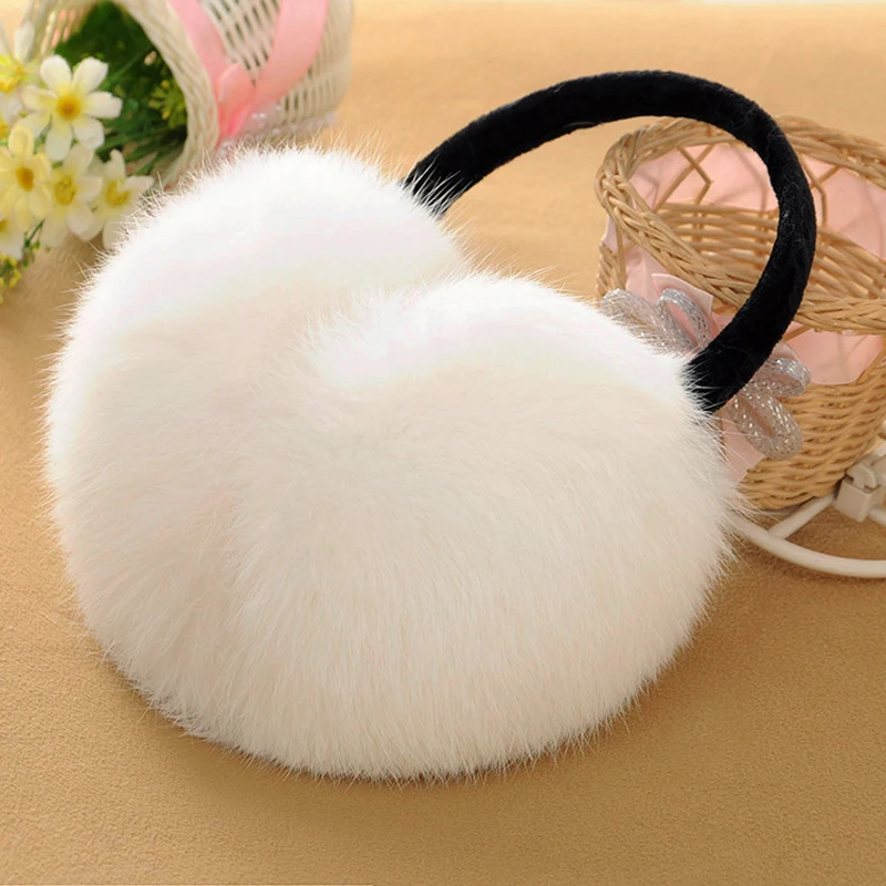 Новый натуральный мех кролика. Плюшевые наушники для защиты ушей. Милые мужчин и