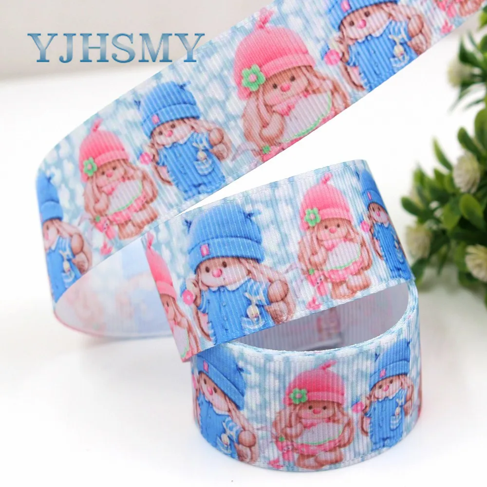 YJHSMY G-18802-777, 25 мм 5 ярдов мультфильм печатных корсажные ленты, DIY ручной работы аксессуары для волос материал свадебный подарок упаковка