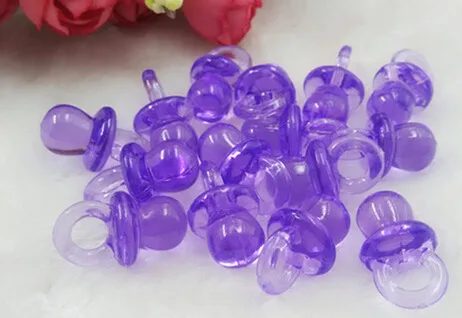50pcs Новинка; 10/20 штук прозрачный синий или розовый Пластик мини соски-пустышки ожерелья для мальчика или девочки Baby Shower Свадебные украшения/Свадебные сувениры - Цвет: 50pcs