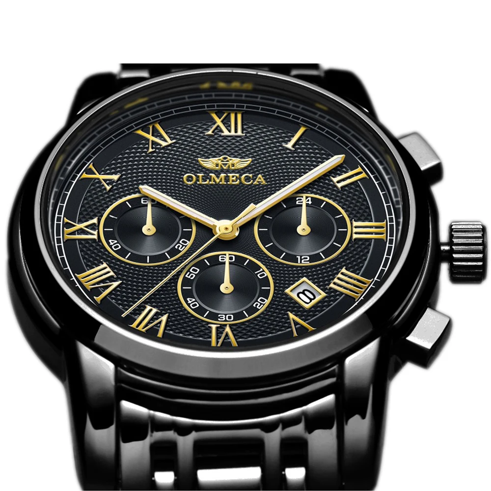 OLMECA бренд класса люкс Reloj Hombre мужские Ретро Часы повседневные кварцевые наручные