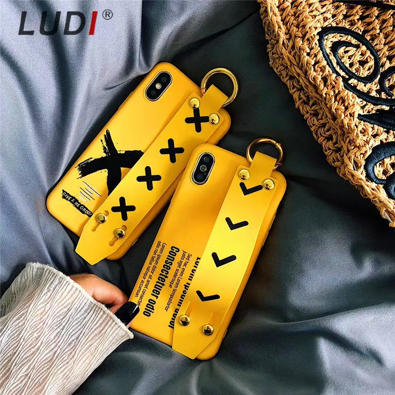 Чехол для телефона LUDI Hipster простой желтый iPhone 7/8/6 Plus X/XS/XSMAX/8 мягкий чехол из ТПУ