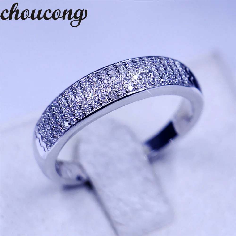 Choucong, новинка, модное женское кольцо, набор, AAAAA, циркон, Cz, 925 пробы, серебро, обручальное кольцо, кольцо для женщин, мужчин, ювелирное изделие