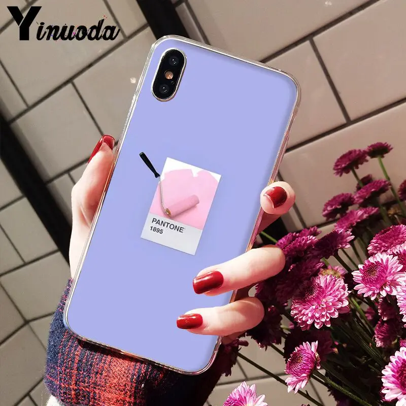 Yinuoda Pantone Мягкий силиконовый чехол для телефона из ТПУ ярких цветов Apple iPhone 8 7 6 6S Plus