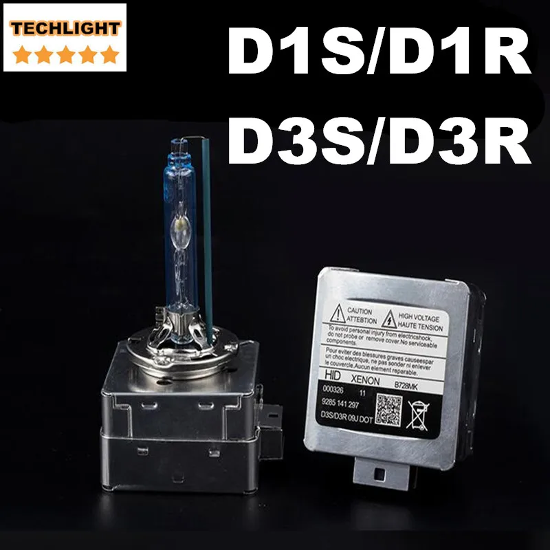 TECHLIGHT D1S D2S D3S D4S HID Bulbs xenon headlight bulb D1 D2 D3 D4 D1R D2R D3R D4R headlamp light 4300K 6000K 8000K | Автомобили и