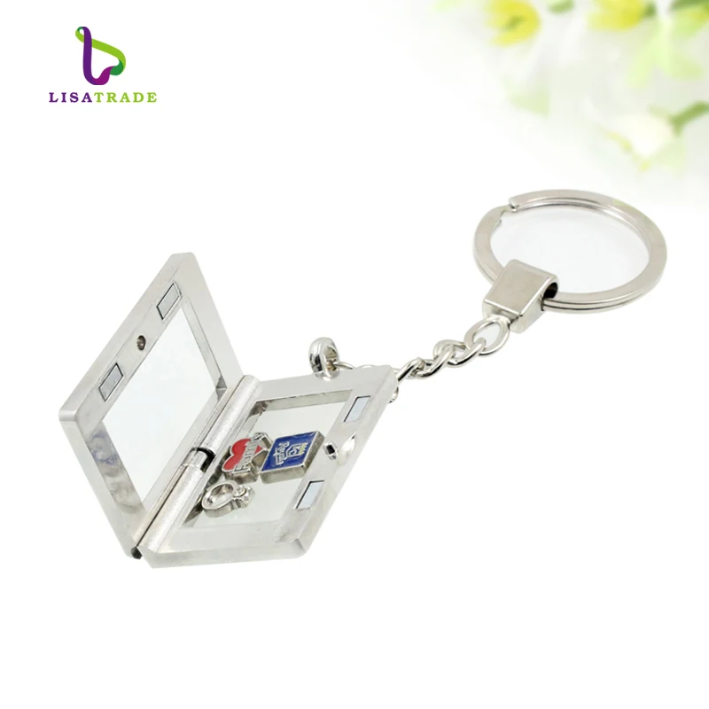 Новинка! Продолговатый фото брелок с медальоном Магнитный стеклянный плавающий