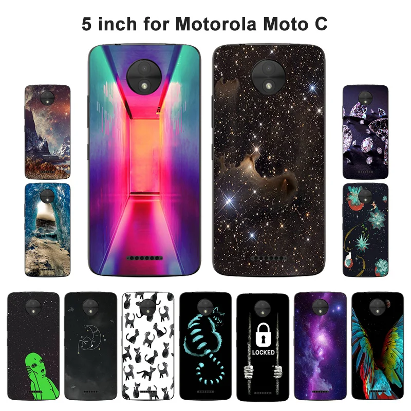 Чехол для Motorola Moto C чехол 5 0 дюйма ТПУ силиконовый окрашенный телефона XT1750