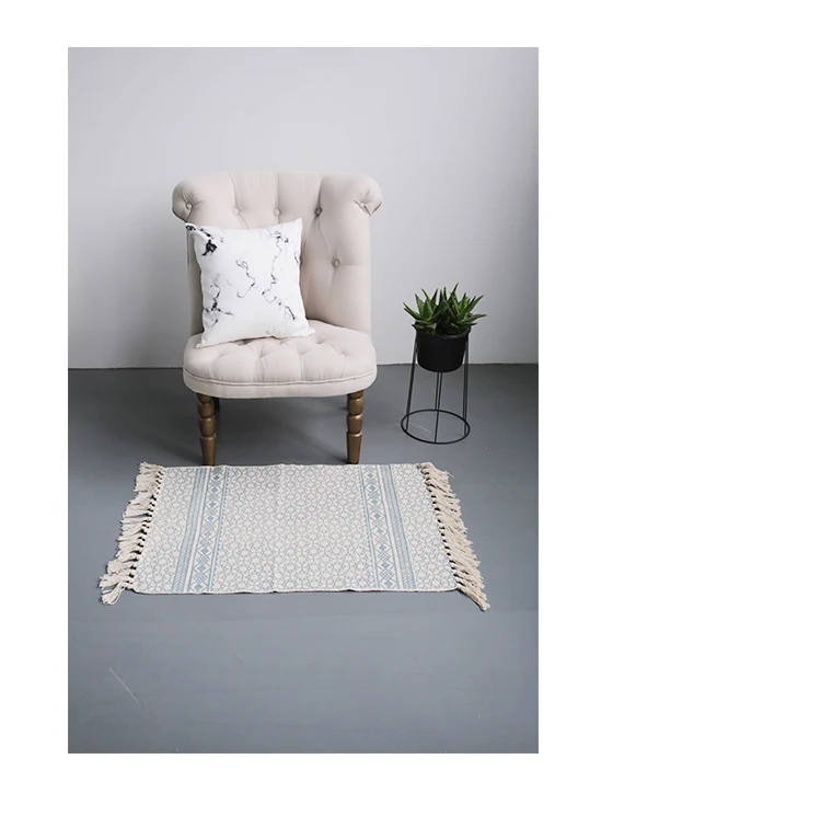 Ковер из хлопка collalily ручной работы ковер с геометрическим рисунком индийский