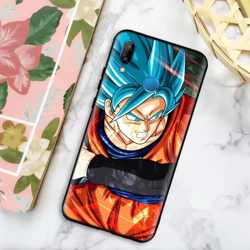 Черный силиконовый чехол-сумка для huawei Honor 10i Y7 Y6 Y5 Y9 8X 8C 8S 9 10 Lite Pro Enjoy 9E 9S Dragon Ball Son Goku