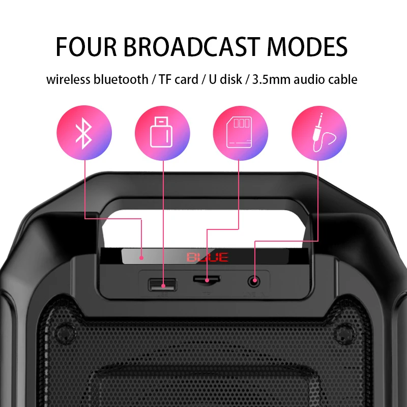 Открытый Bluetooth динамик портативный светодиодный светильник беспроводной Bluetooth динамик мини сабвуфер поддержка TF AUX USB бас громкий динамик B31