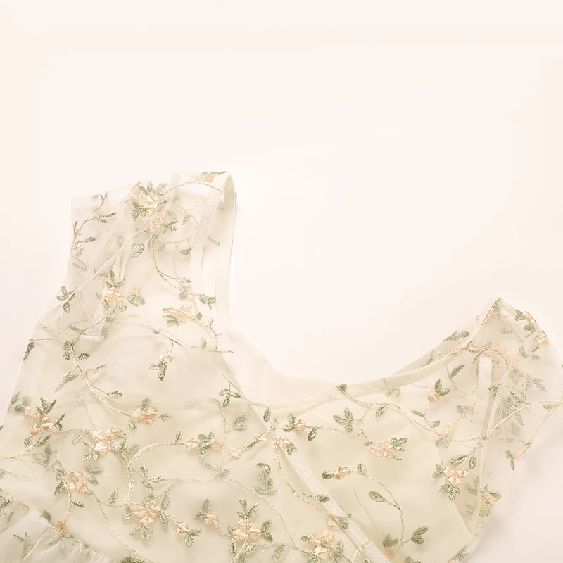 Женское Сетчатое платье Parthea белое вечернее с вышивкой лето 2018|Женские платья| |