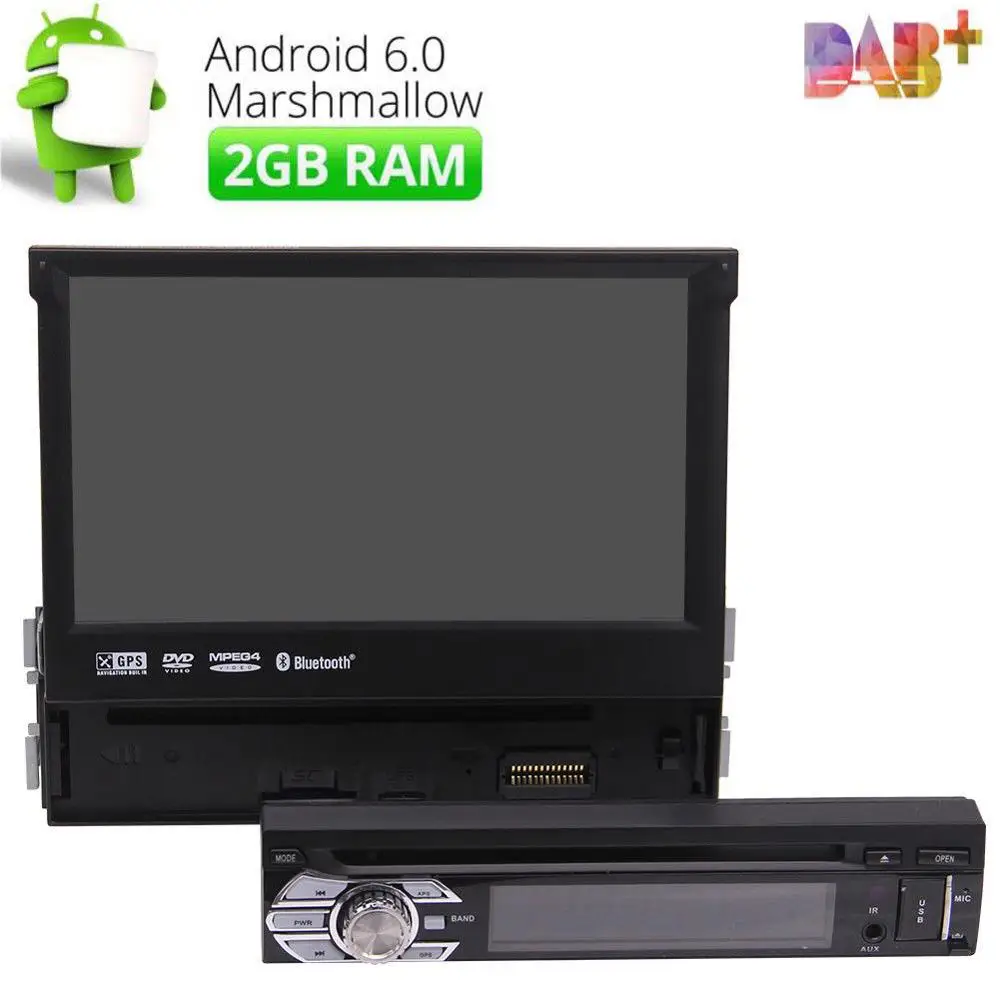 7 &quotавтомобильный dvd-плеер Android 6 0 для одного Din универсальный стерео gps Navi One 1Din |