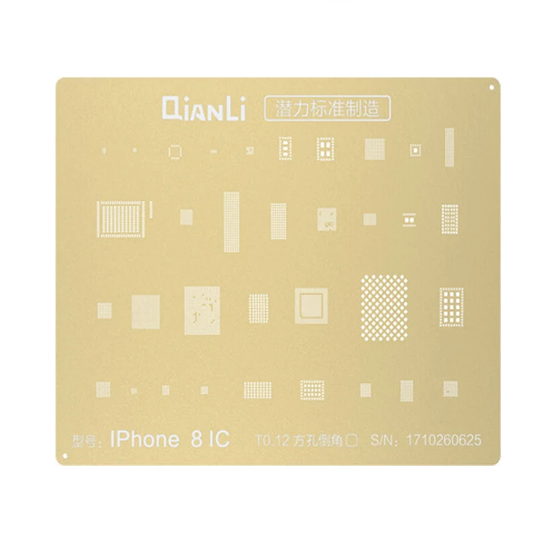 Qianli 3D IC чип набор трафаретов для пайки BGA Оловянная растительная сетка для припоя нагревательный шаблон для iPhone XS 8 7 6S 6 5S 5 - Цвет: iPhone 8