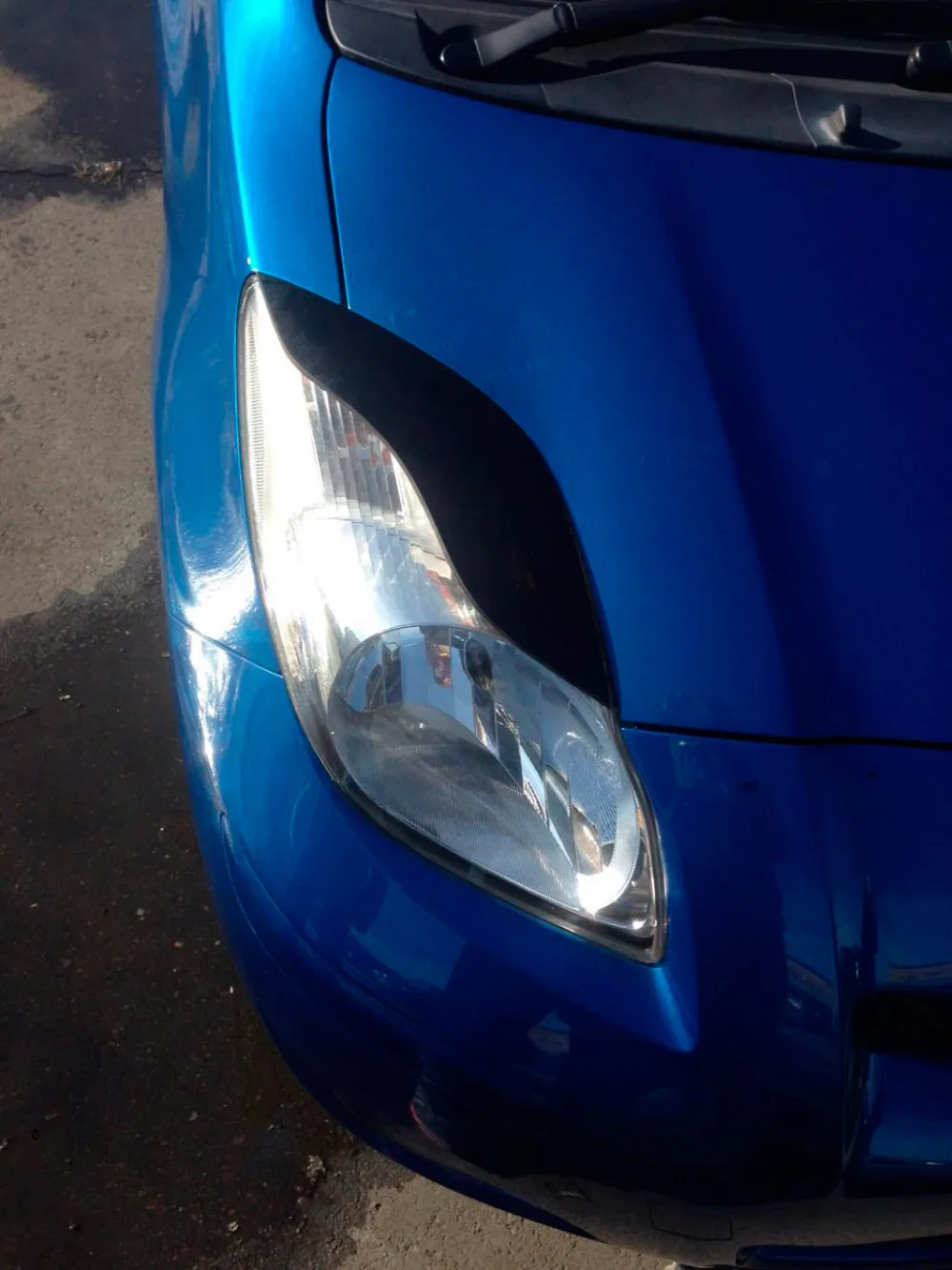 Cilia брови для Toyota Vitz / Yaris 2005 2010 накладка молдинги подсветка Внешнее украшение