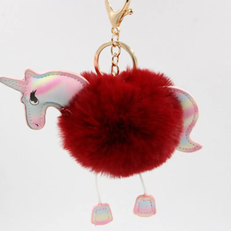 Красочные Единорог плюшевая игрушка рюкзак кулон брелок чучела животных