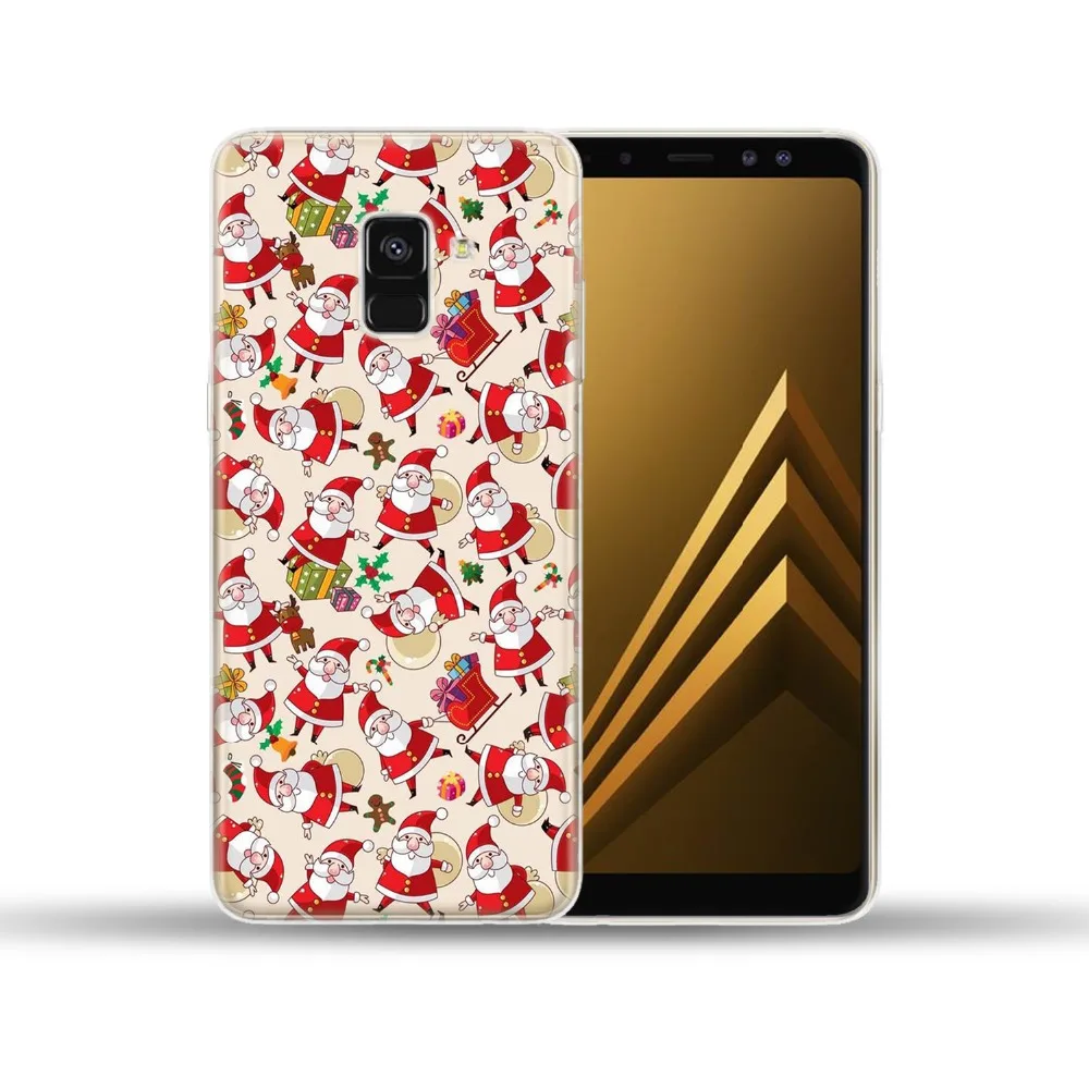 Рождественский мягкий чехол из ТПУ для Samsung Galaxy A3 A5 A7 2015 2016 2017 2018 A9 A6 A8 Plus Star