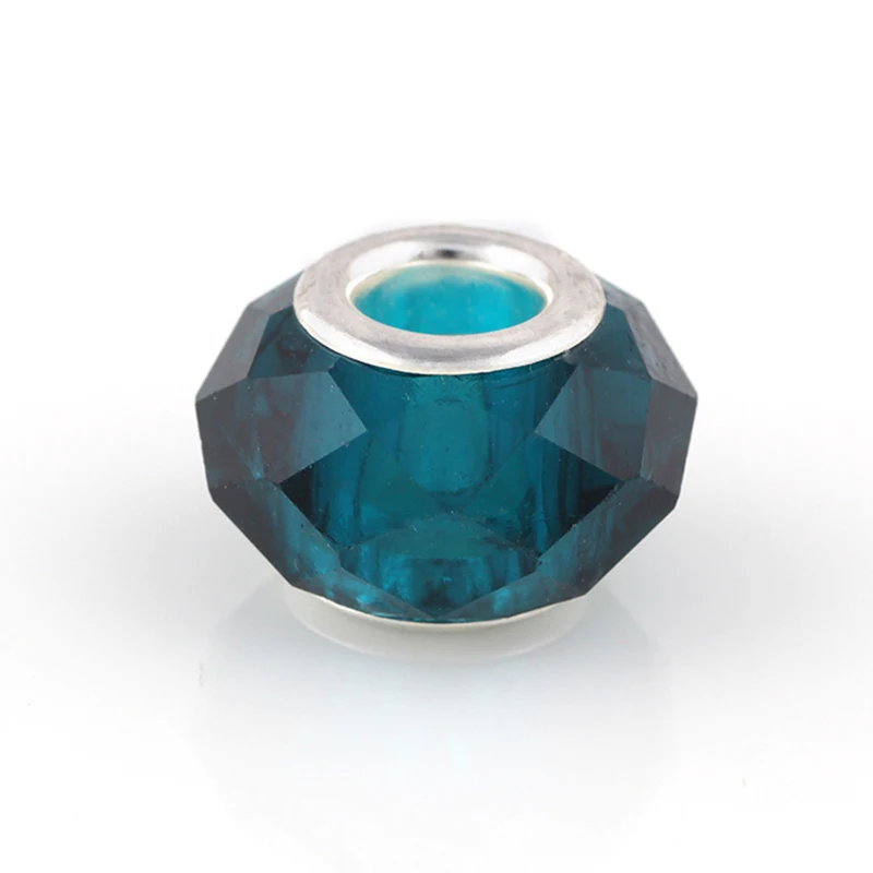 10 шт./партия бусины шармы с голубым кристаллом|for pandora|blue crystal beadsczech bead |